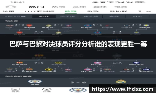 巴萨与巴黎对决球员评分分析谁的表现更胜一筹