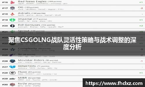 聚焦CSGOLNG战队灵活性策略与战术调整的深度分析