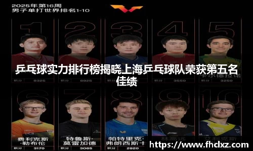 乒乓球实力排行榜揭晓上海乒乓球队荣获第五名佳绩
